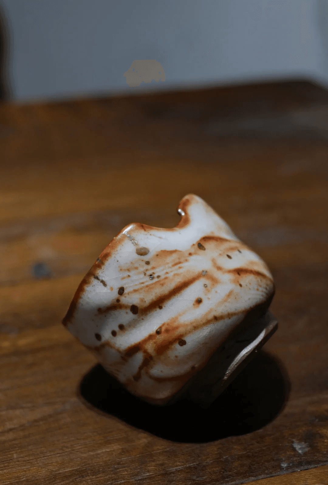 A unique wood-fired piece showcasing Jingdezhen ceramics and wabi sabi aesthetics.